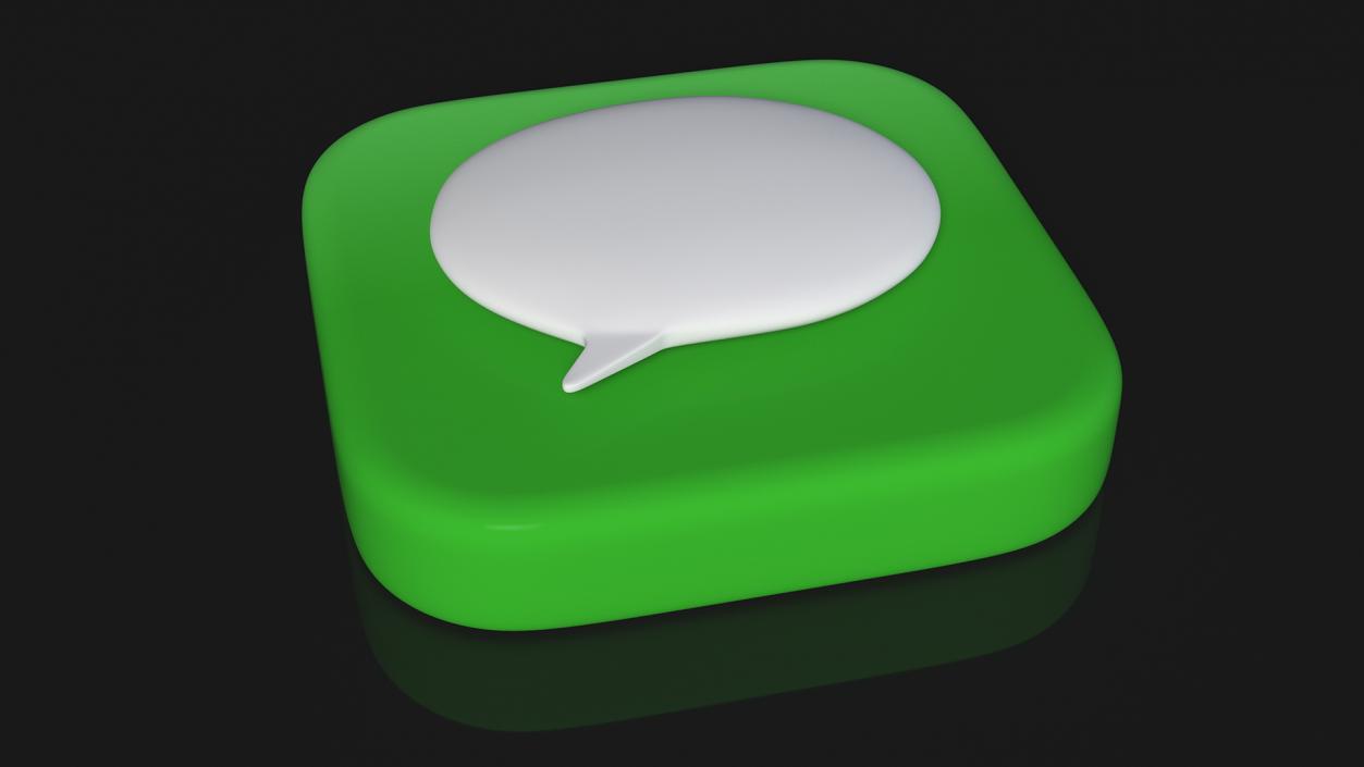 3D iPhone iOS Messages Icon 2