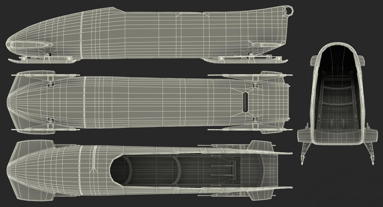 3D model Bobsled Four Person Omega