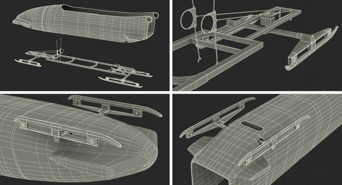 3D model Bobsled Four Person Omega