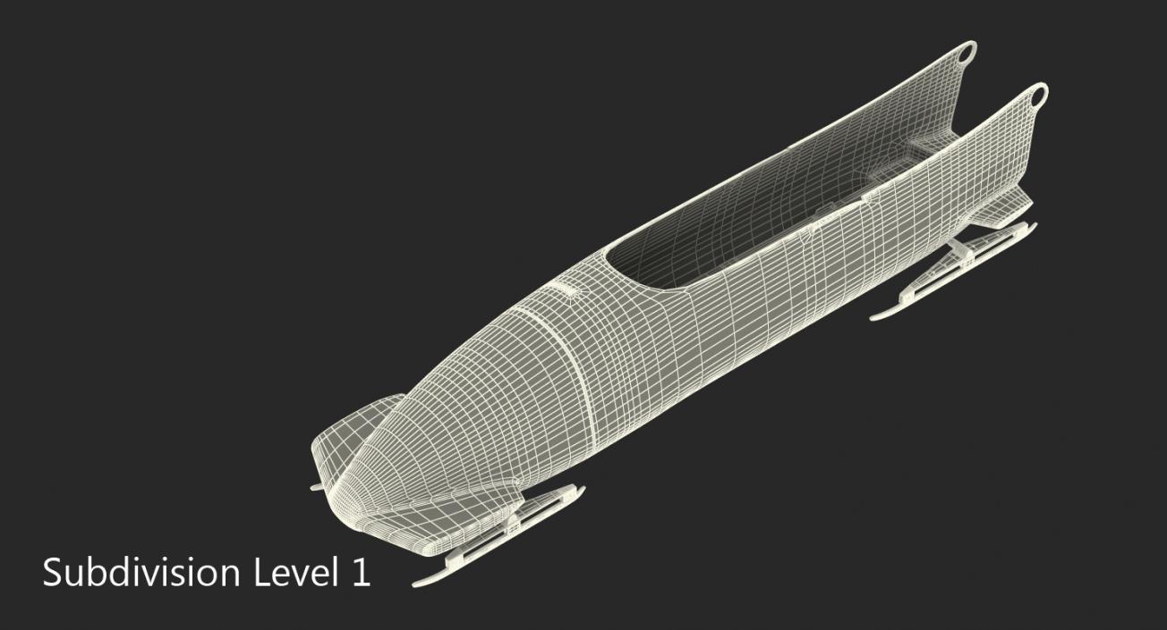 3D model Bobsled Four Person Omega