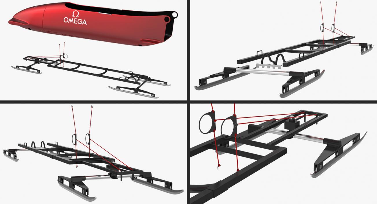 3D model Bobsled Four Person Omega