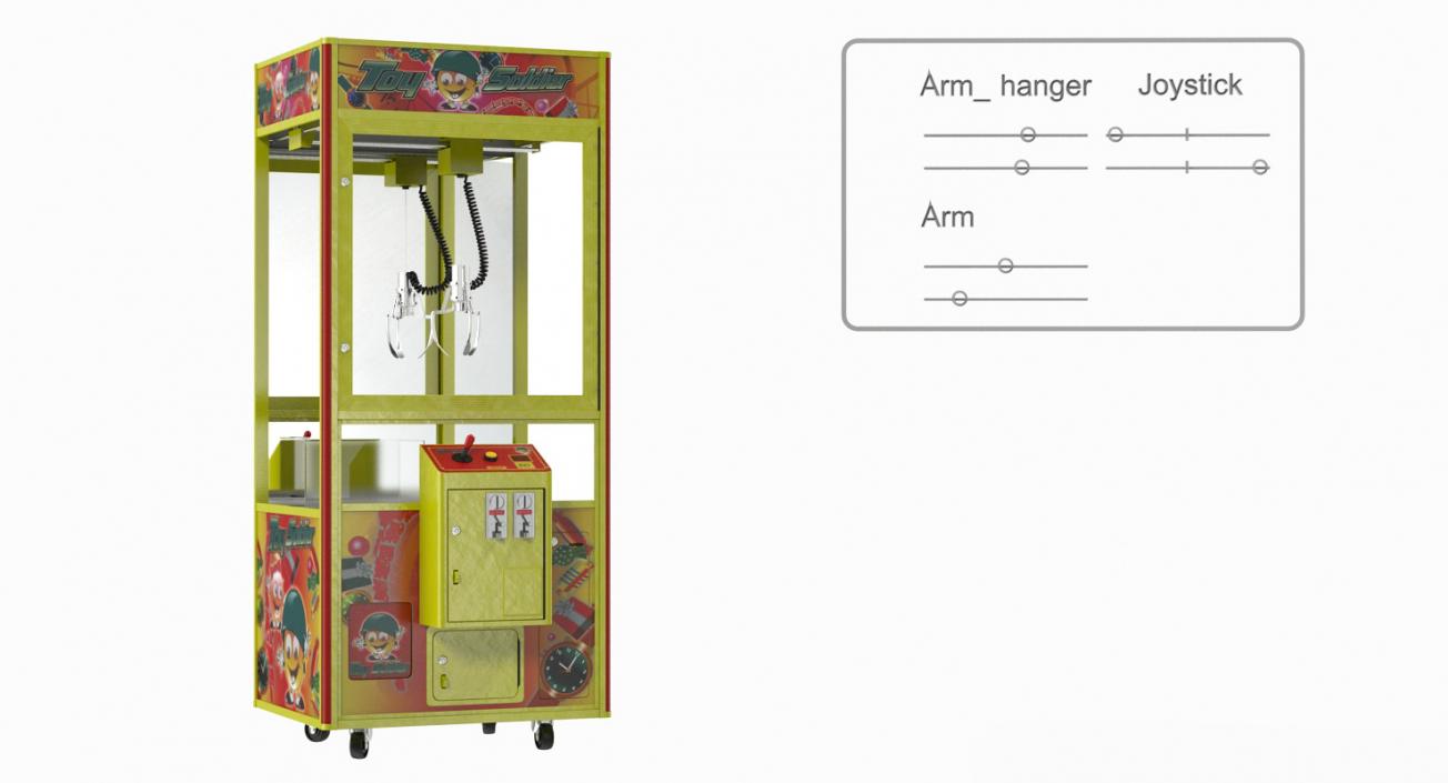 Claw Vending Machine Rigged 3D