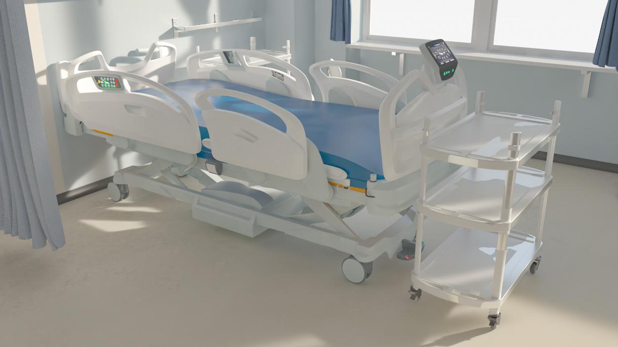 3D Four People Hospital Room Interior 2