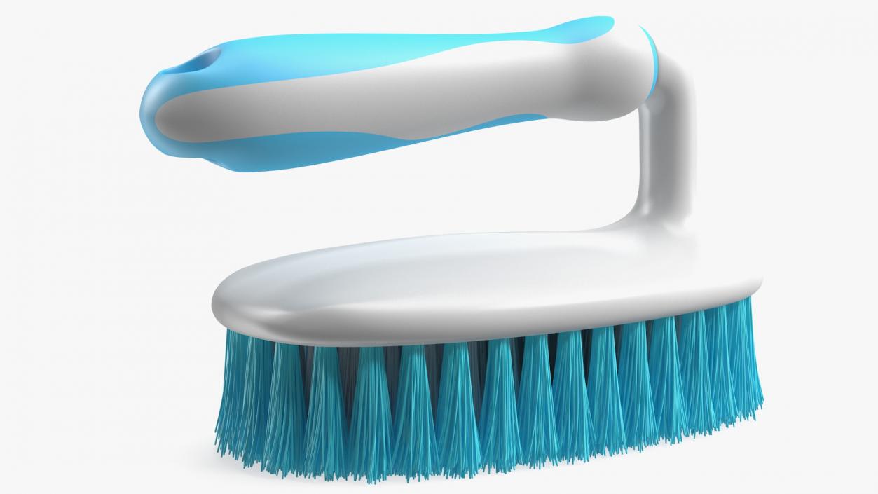 3D Scrub Brush with Grip Handle model