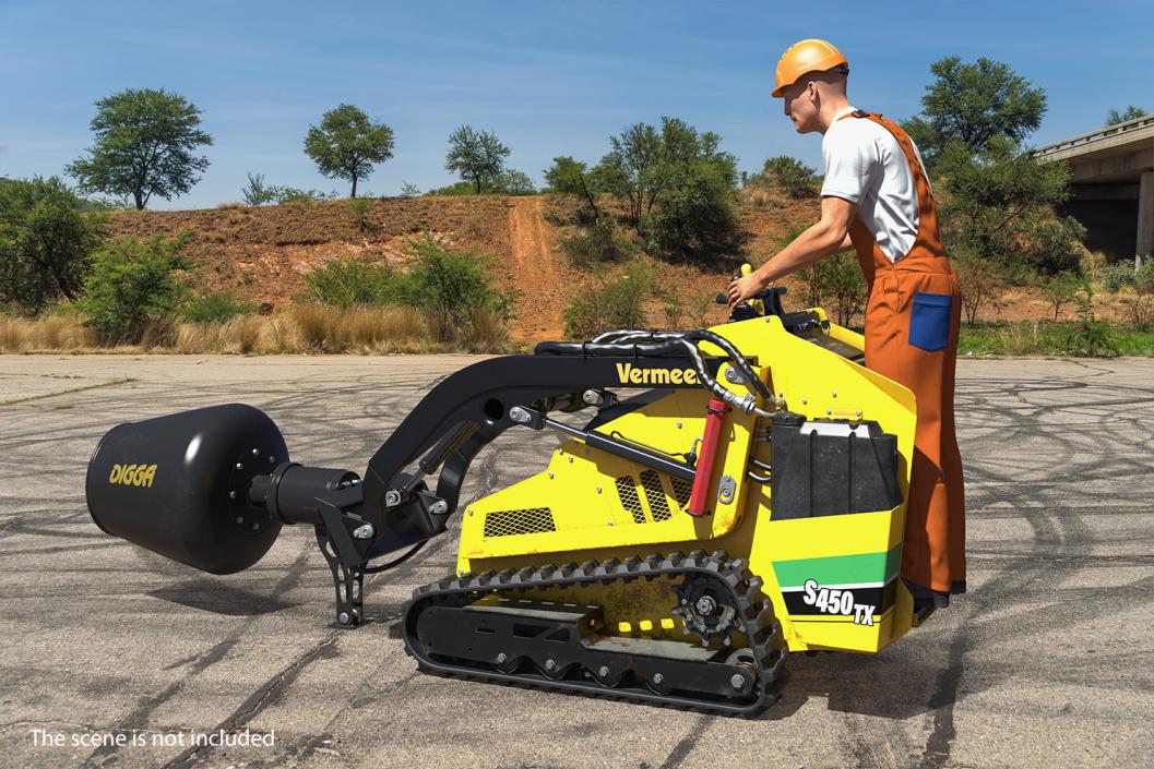 3D Mini Skid Steer Vermeer Rigged 3D Models Collection