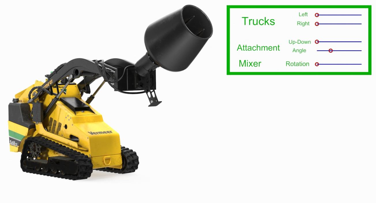 3D Mini Skid Steer Vermeer Rigged 3D Models Collection