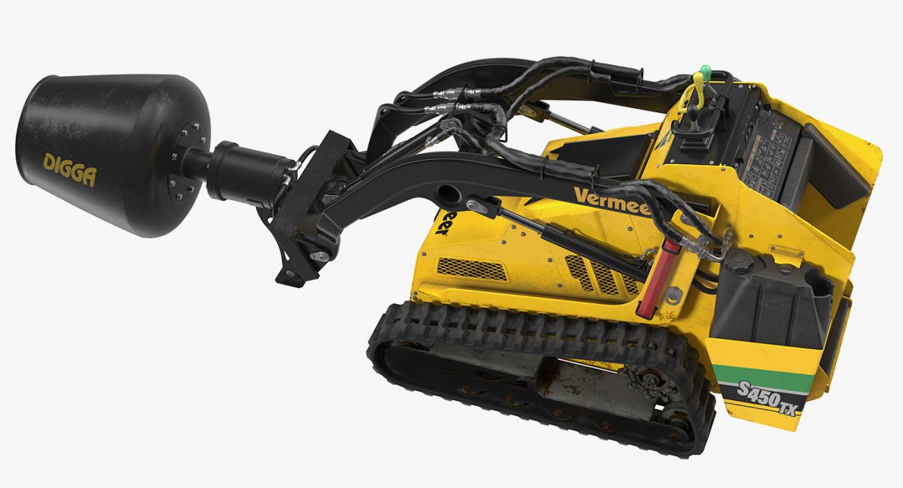 3D Mini Skid Steer Vermeer Rigged 3D Models Collection