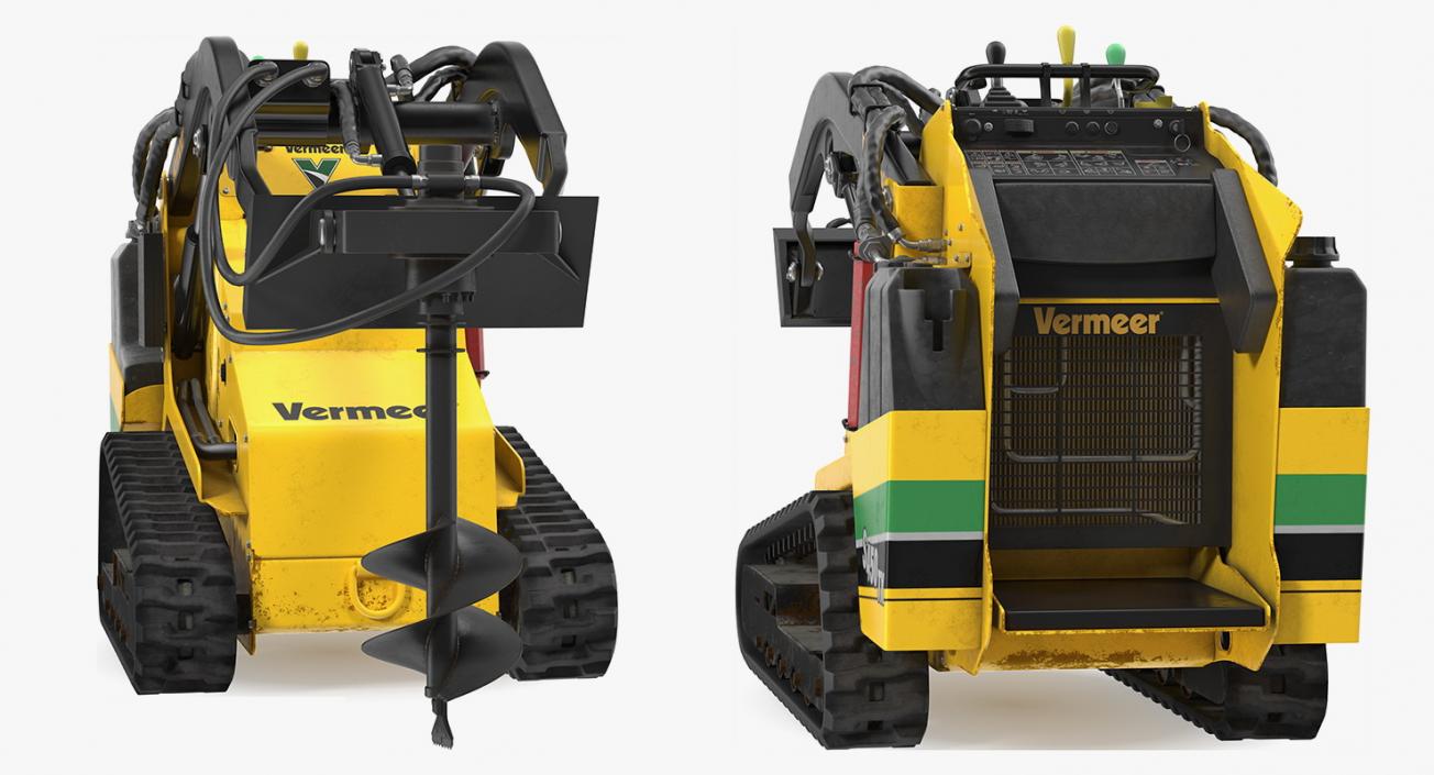 3D Mini Skid Steer Vermeer Rigged 3D Models Collection