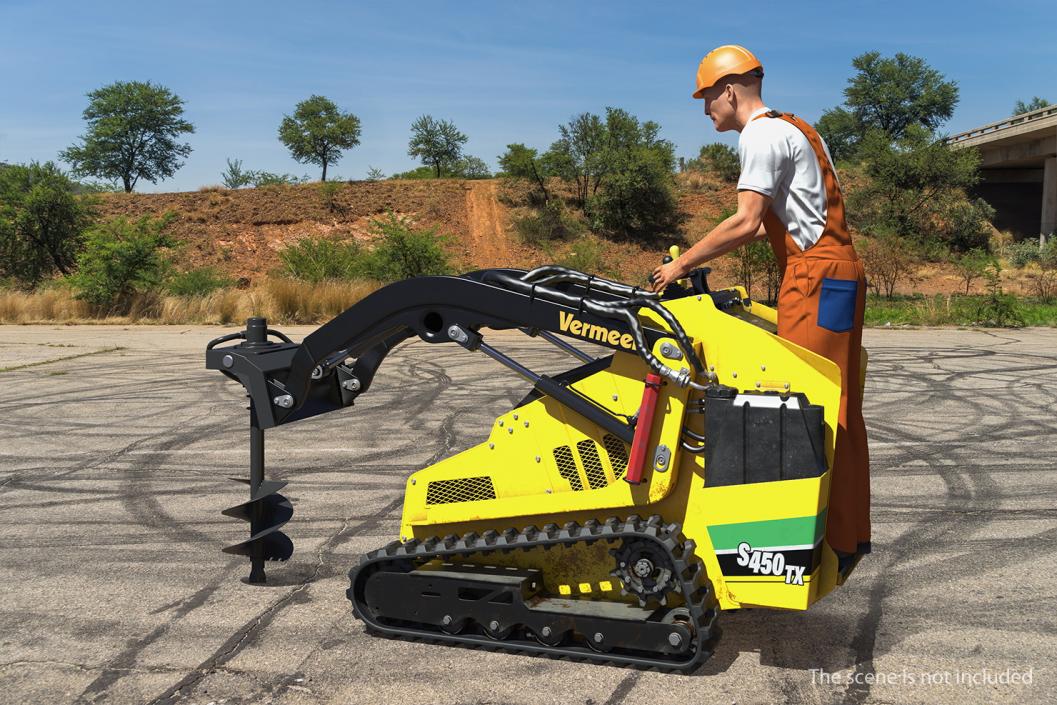 3D Mini Skid Steer Vermeer Rigged 3D Models Collection