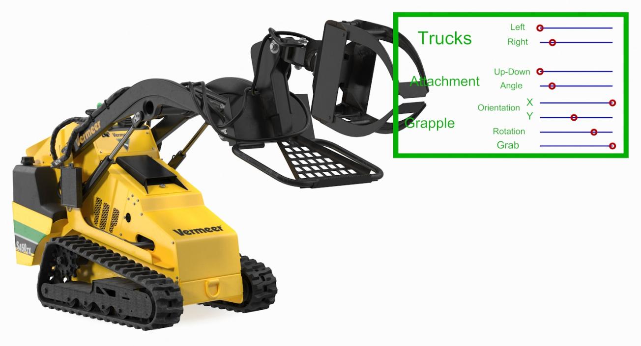 3D Mini Skid Steer Vermeer Rigged 3D Models Collection