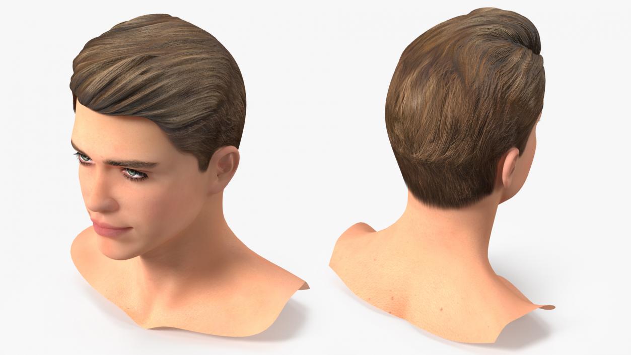 3D Teenage Boy Head