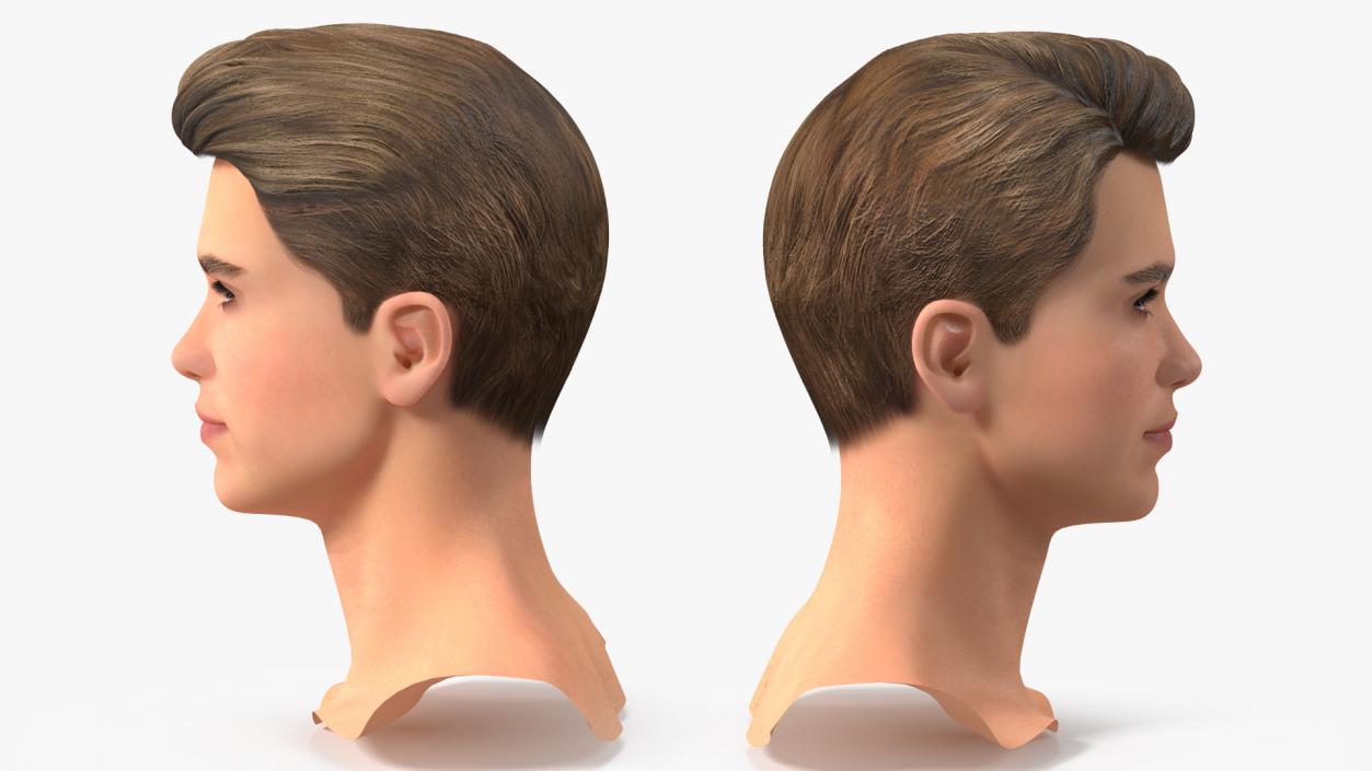 3D Teenage Boy Head