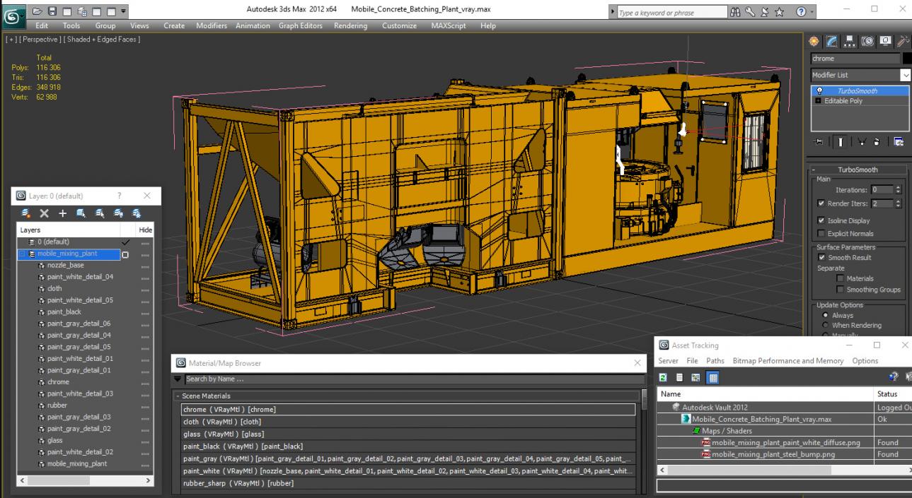 3D model Mobile Concrete Batching Plant