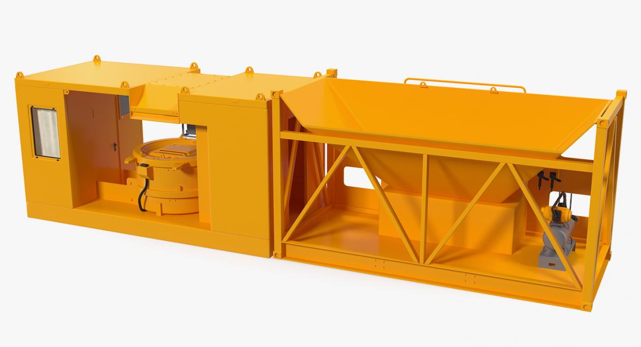 3D model Mobile Concrete Batching Plant