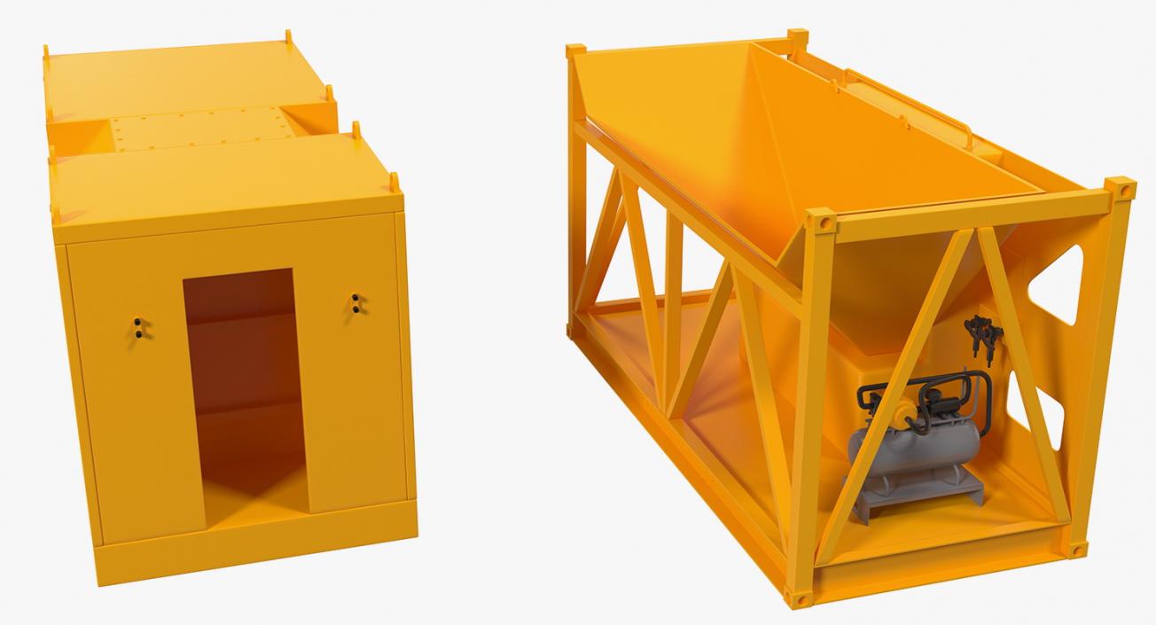 3D model Mobile Concrete Batching Plant