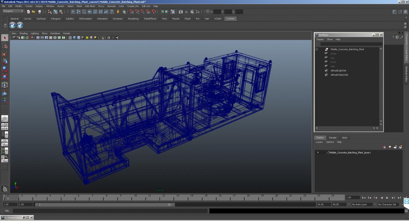 3D model Mobile Concrete Batching Plant