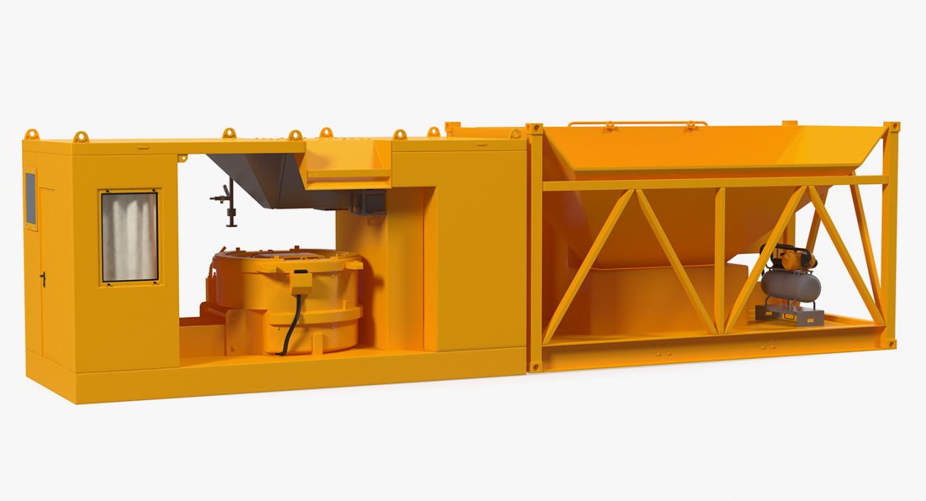 3D model Mobile Concrete Batching Plant