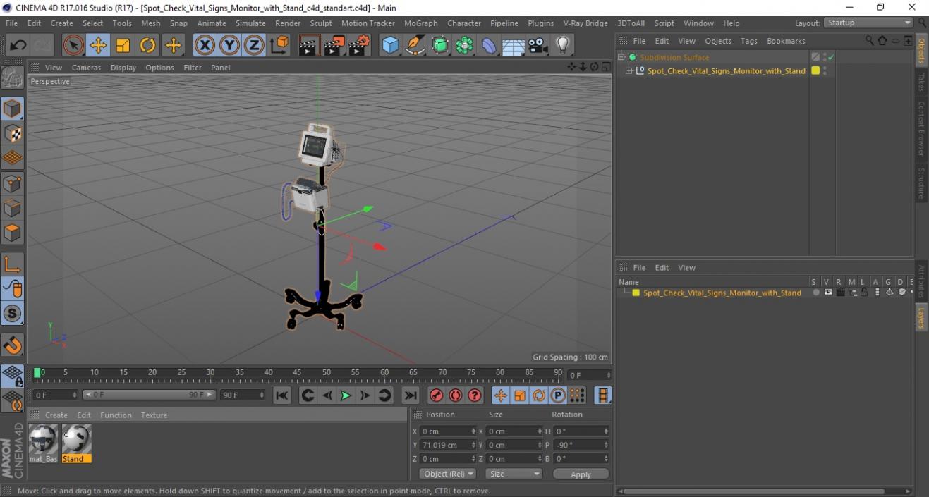 3D Spot Check Vital Signs Monitor with Stand