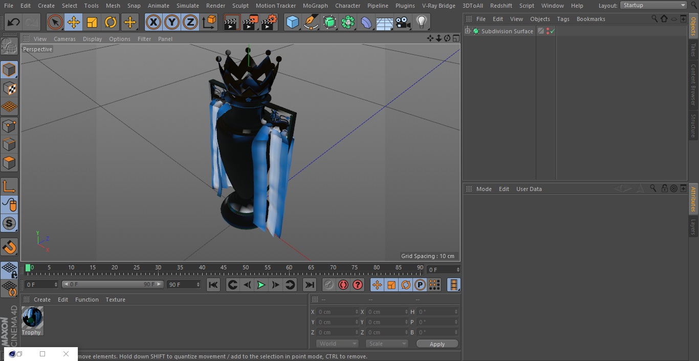 3D model Barclays Premier League Trophy