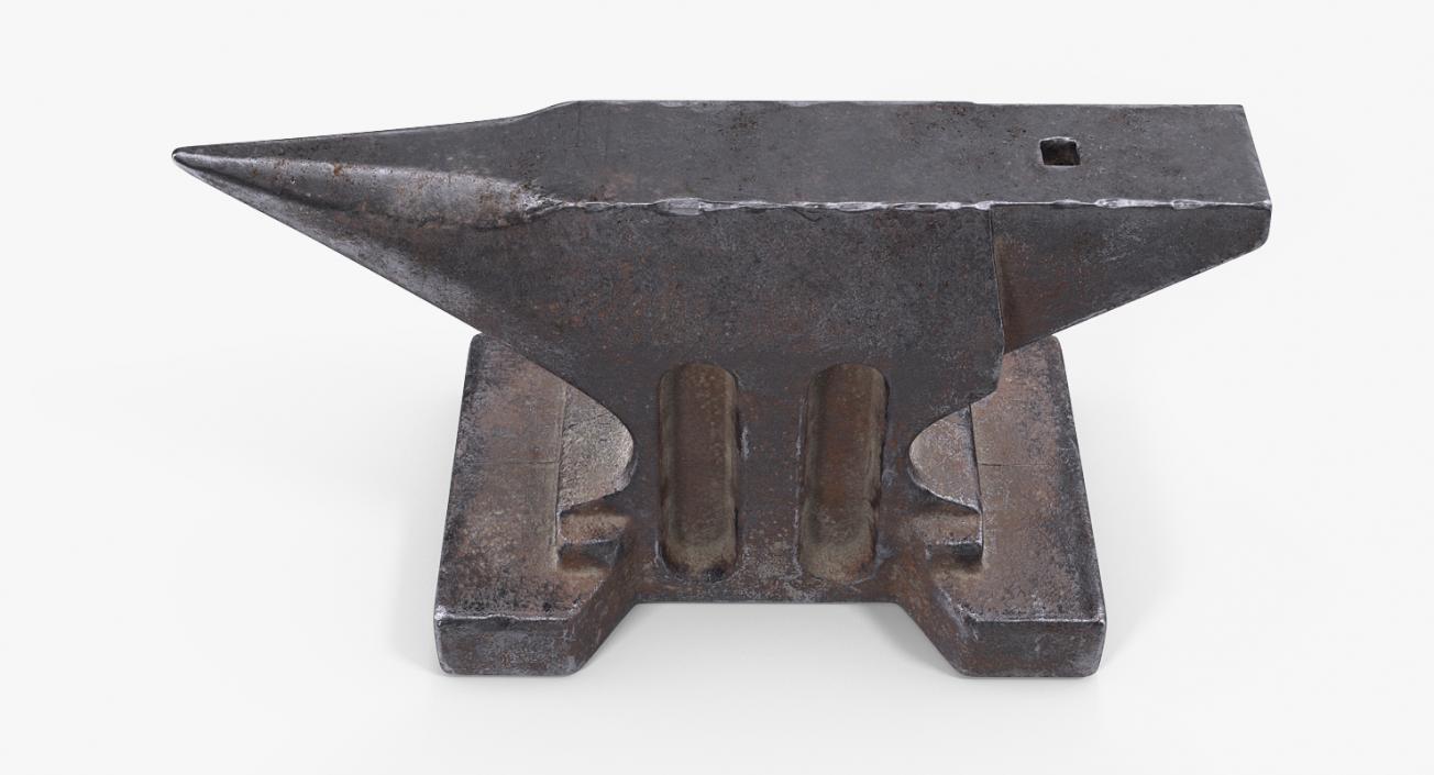 Old Used Anvil 3D model