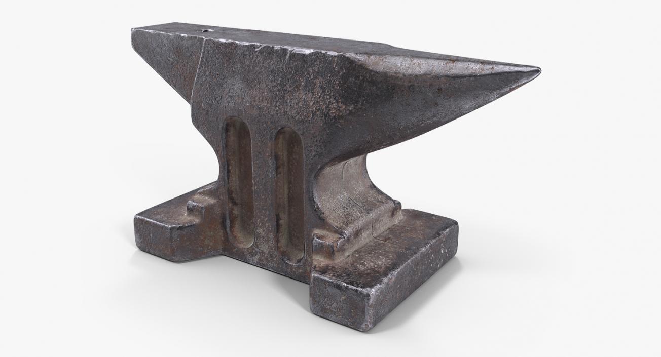 Old Used Anvil 3D model