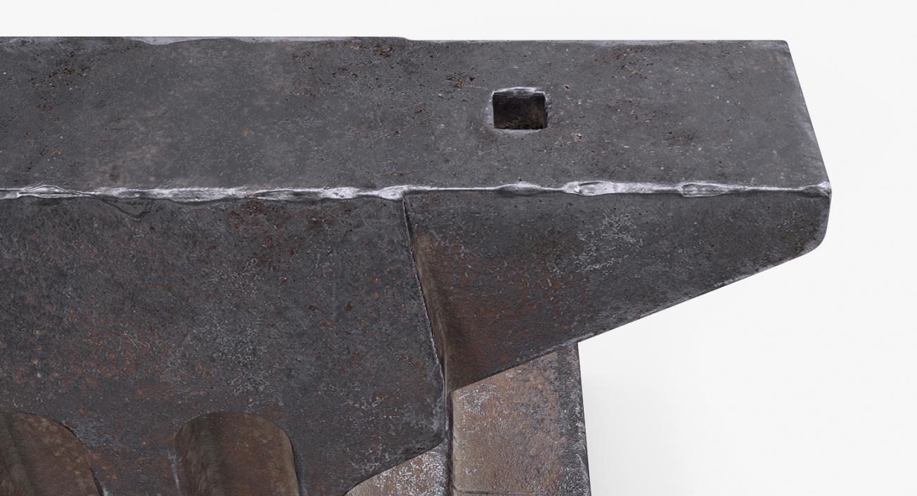 Old Used Anvil 3D model