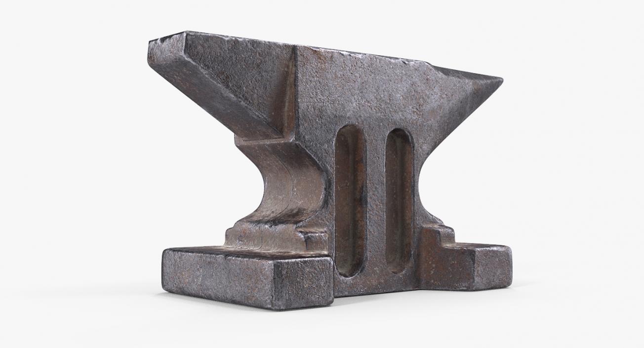 Old Used Anvil 3D model