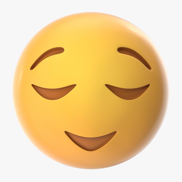 Relieved Emoji 3D model