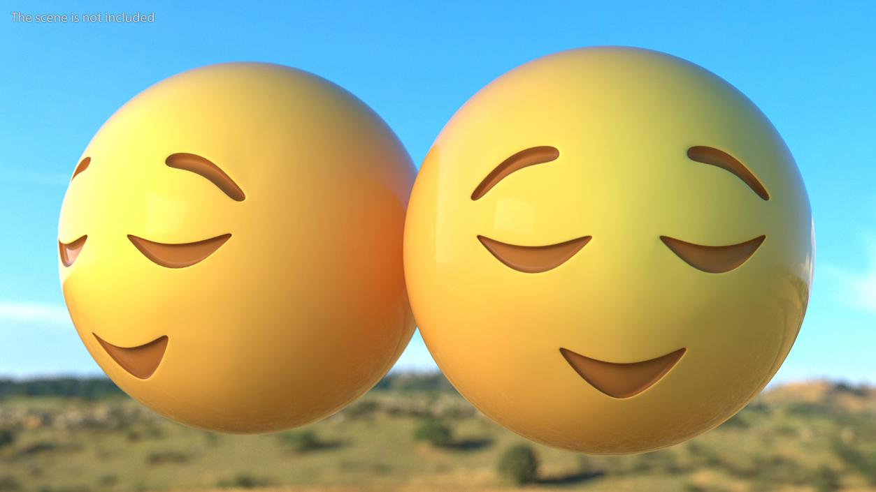 Relieved Emoji 3D model