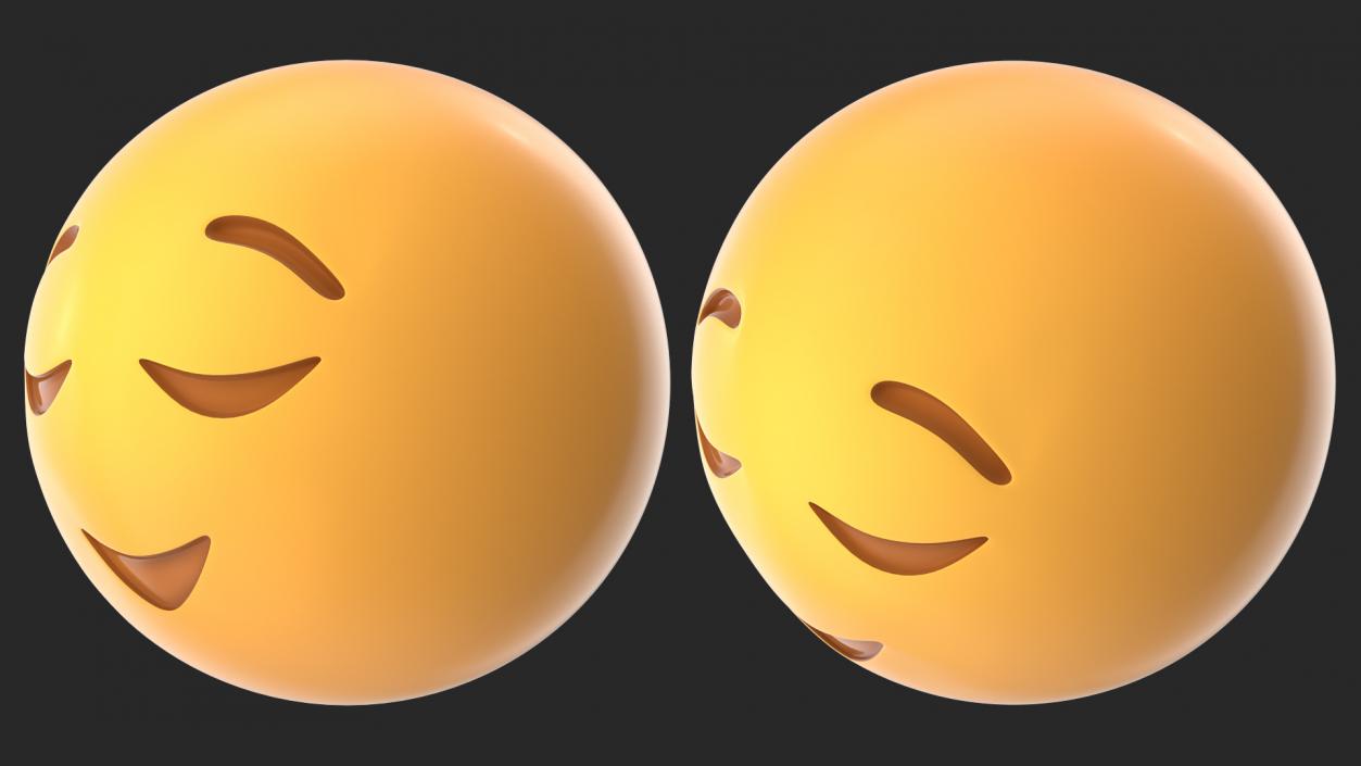 Relieved Emoji 3D model