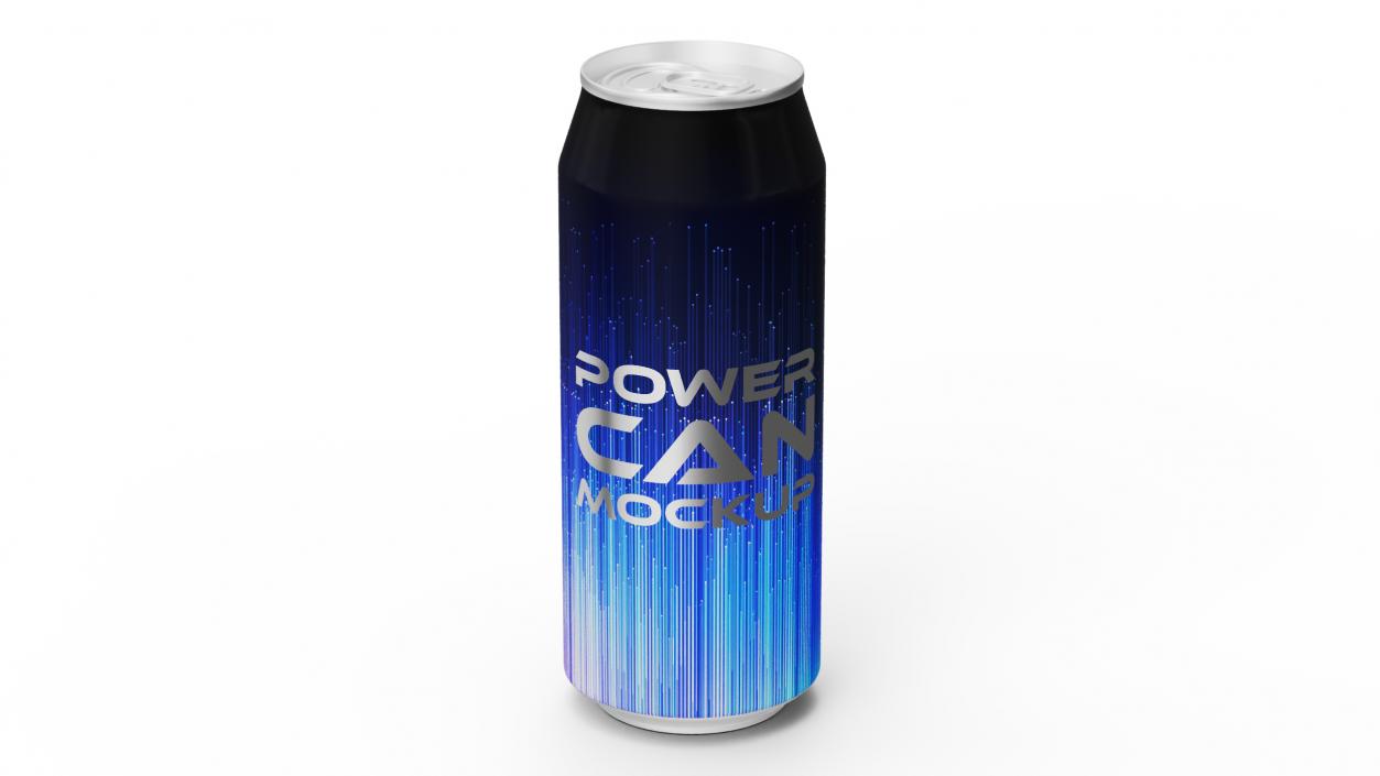 3D Power Drink Can Mockup 250ml Slim model