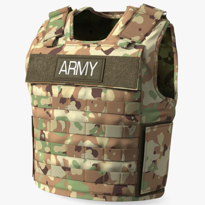 3D model Camo Army Body Armor Carrier 2