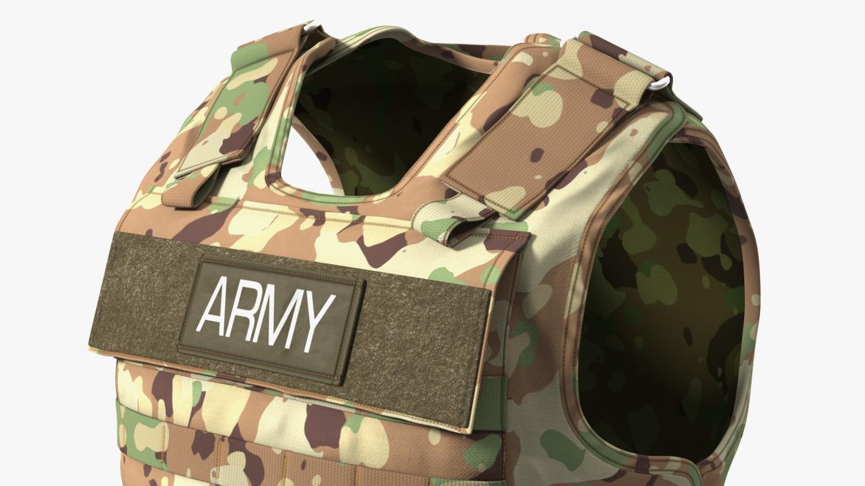 3D model Camo Army Body Armor Carrier 2