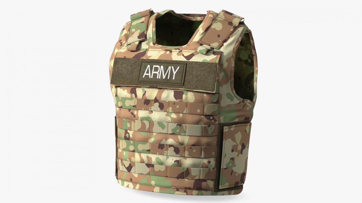 3D model Camo Army Body Armor Carrier 2