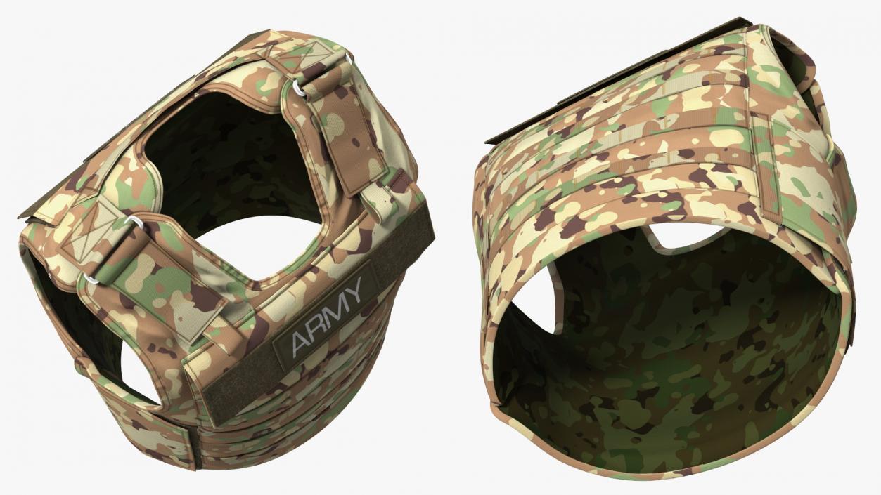 3D model Camo Army Body Armor Carrier 2