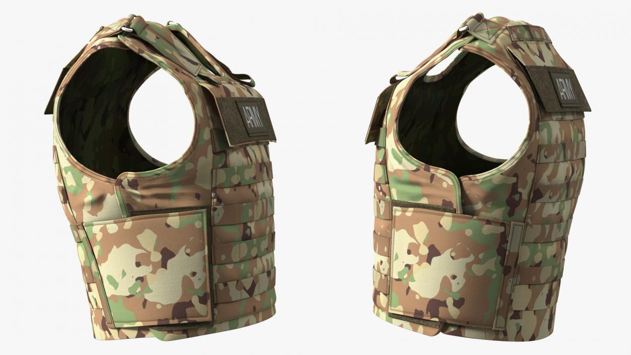 3D model Camo Army Body Armor Carrier 2