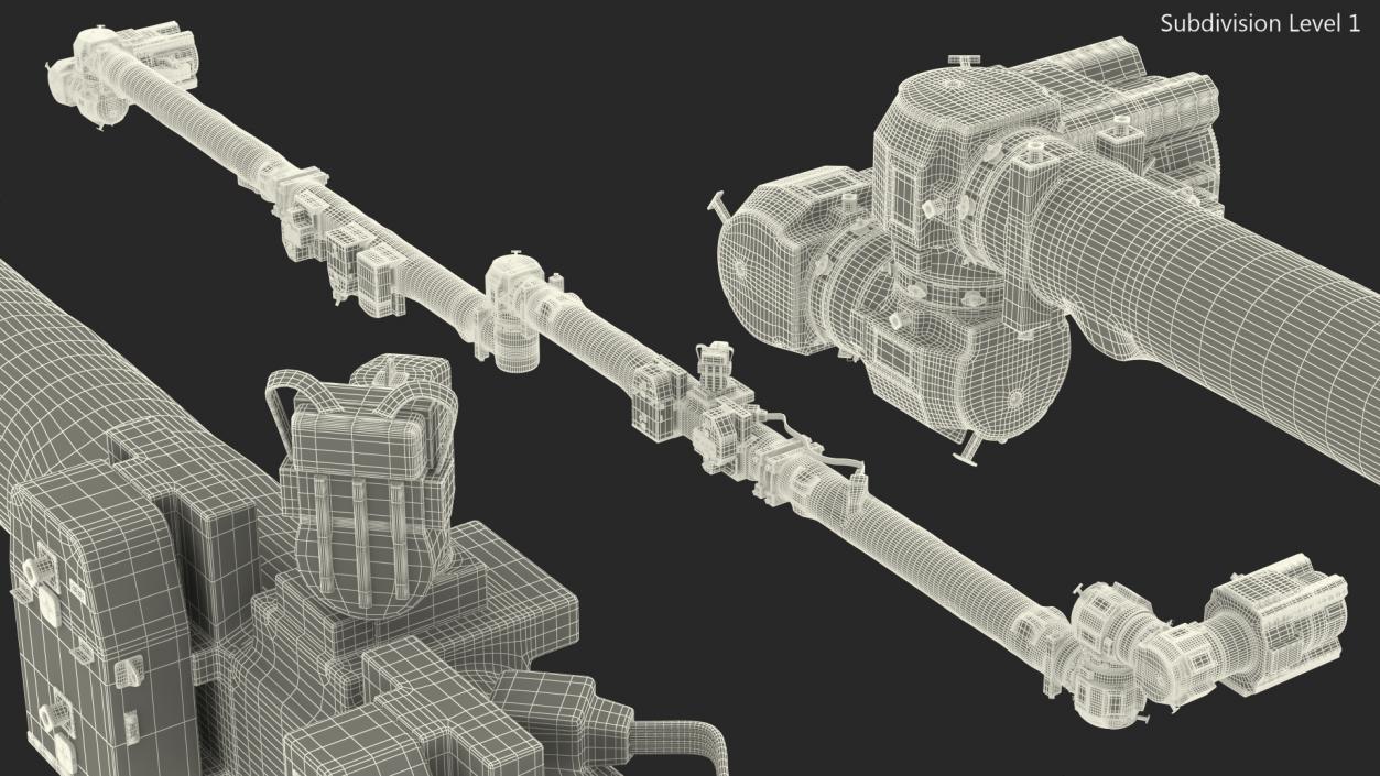 3D Canadarm2 ISS Remote Manipulator System Rigged