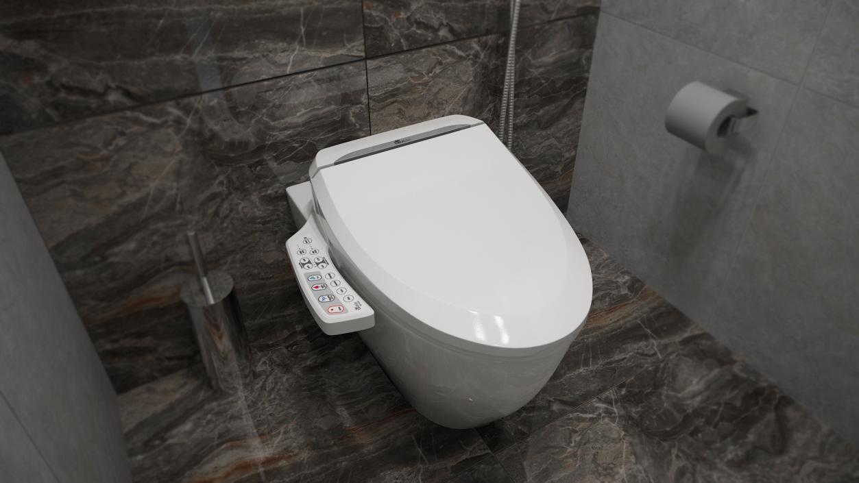 Bio Bidet BB600 Ultimate Bidet Toilet Seat Elongated 3D