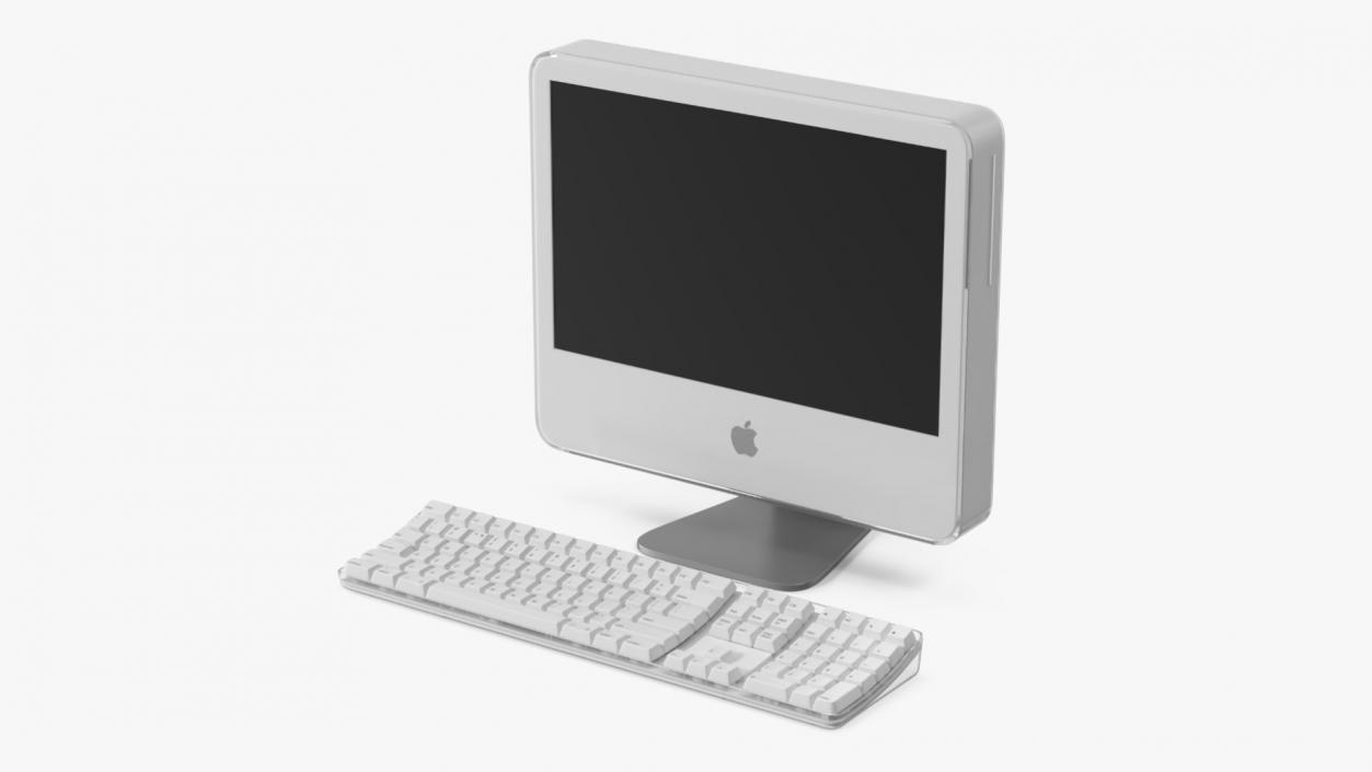 3D Apple iMac G5 Computer with Keyboard