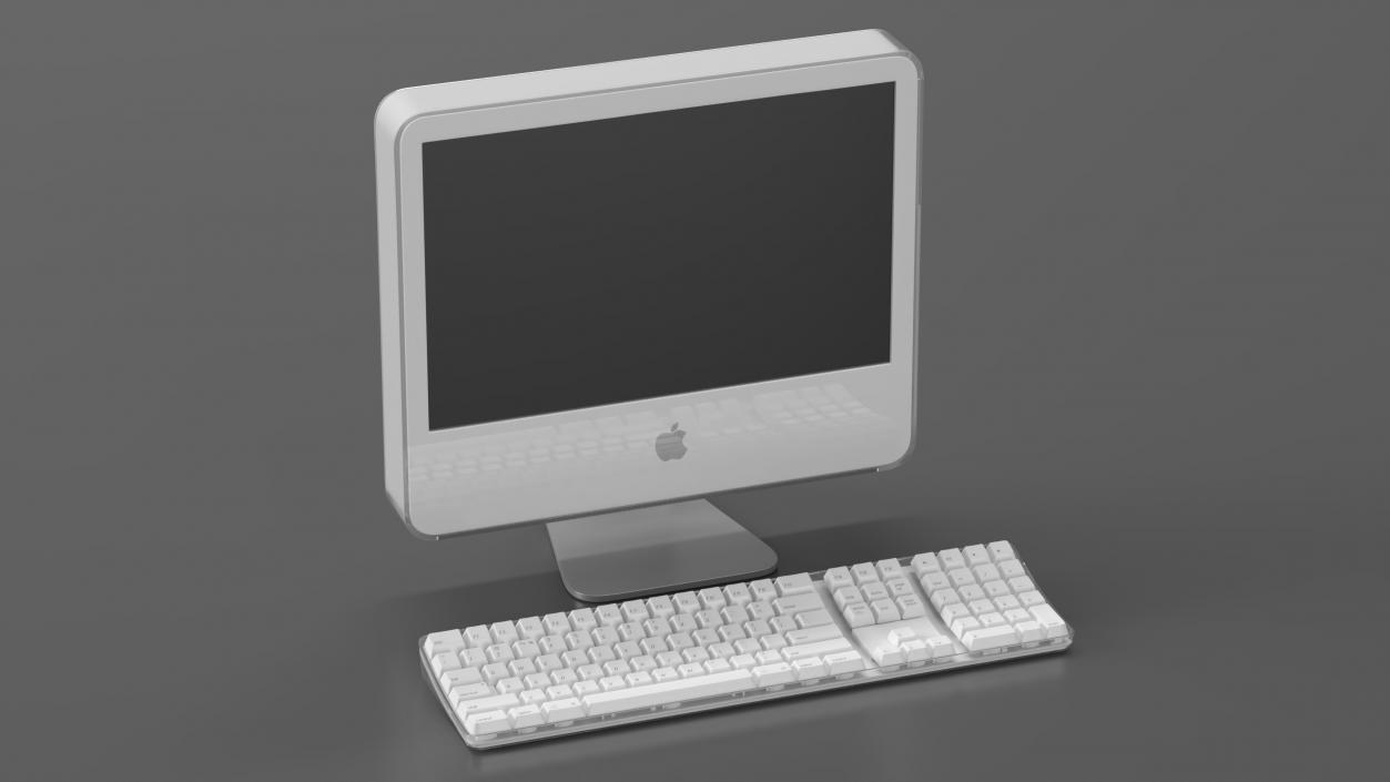 3D Apple iMac G5 Computer with Keyboard