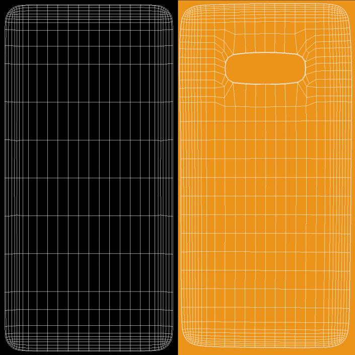 3D model Smartphone Orange Generic