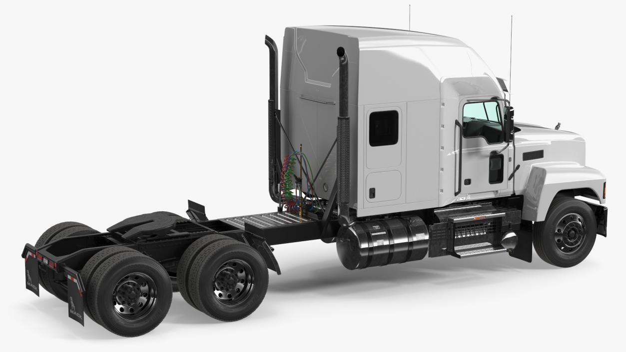 Mack Pinnacle 2025 Truck White Rigged 3D