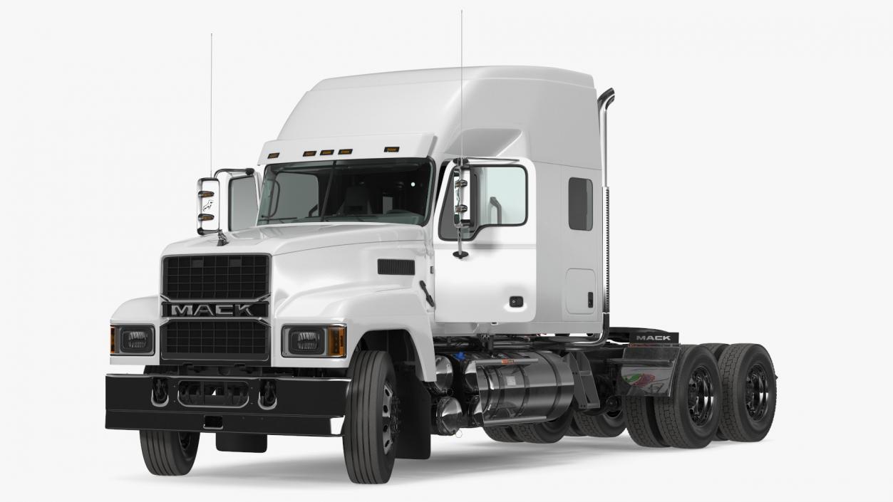 Mack Pinnacle 2025 Truck White Rigged 3D