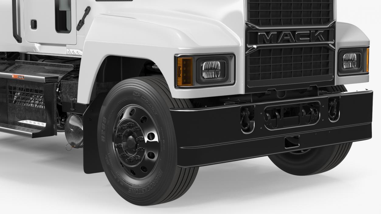 Mack Pinnacle 2025 Truck White Rigged 3D