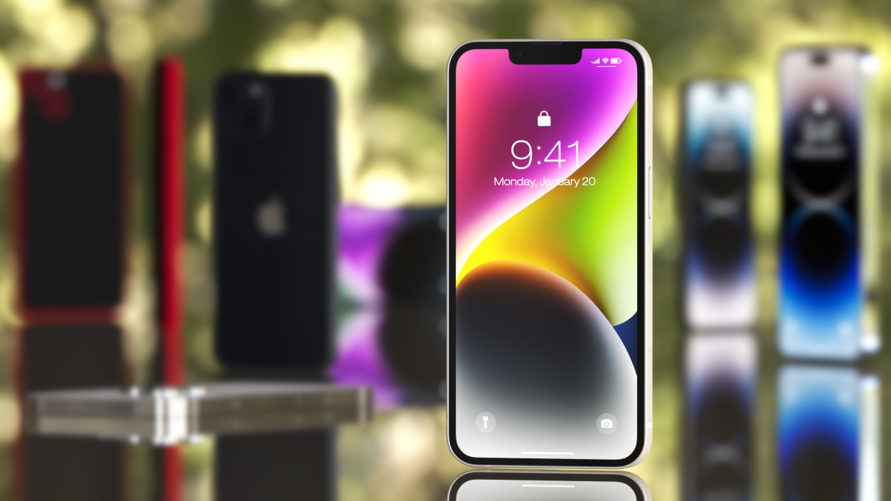 3D model Apple iPhone 14 Starlight