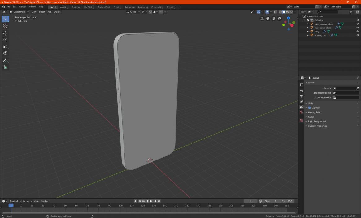 3D model Apple iPhone 14 Starlight