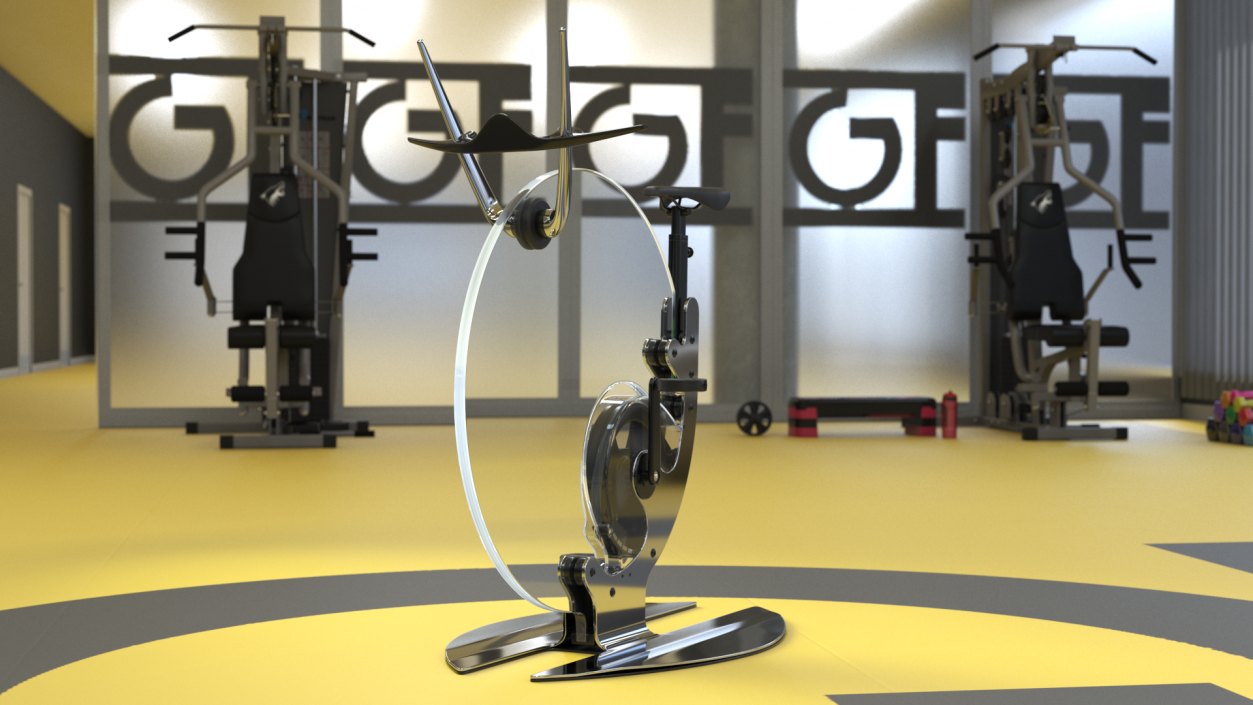 3D model Transparent Exercise Bike Ciclotte Steel