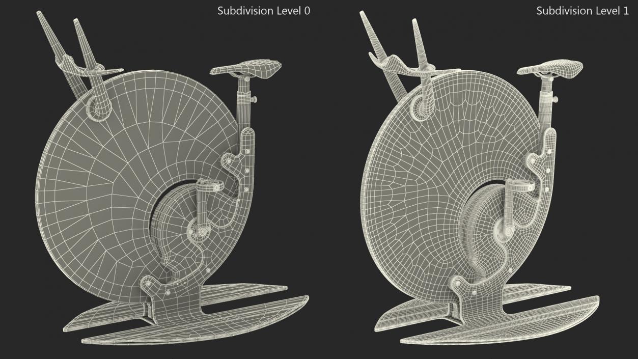 3D model Transparent Exercise Bike Ciclotte Steel