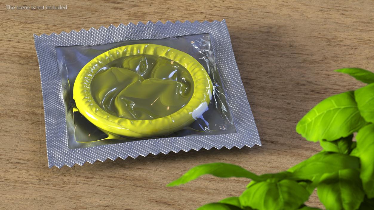 3D Condom Transparent Package