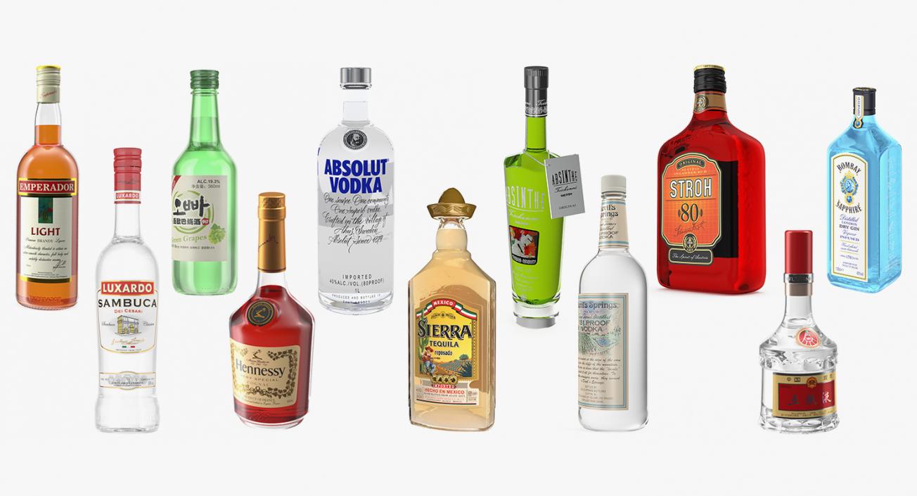 Alcoholic Drinks Collection 9 3D model